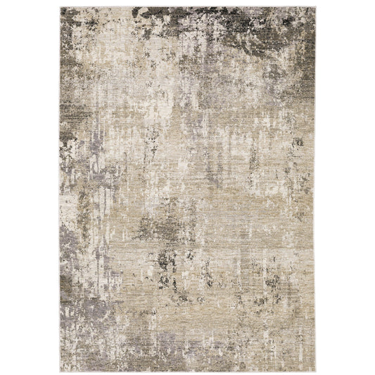 Nebulous Beige Grey Modern & Contemporary Abstract Indoor Rug