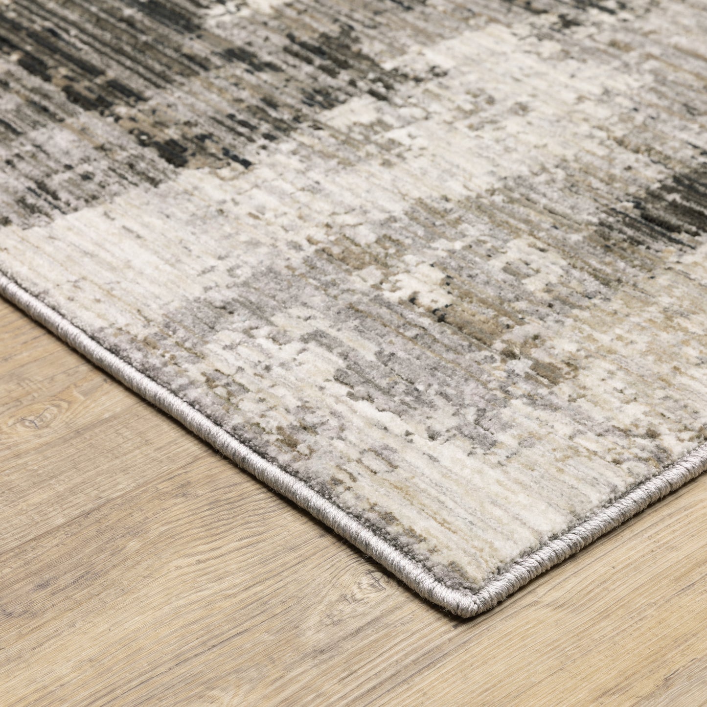 Nebulous Grey Beige Modern & Contemporary Abstract Indoor Rug