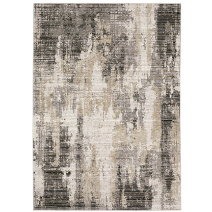 Nebulous Grey Beige Modern & Contemporary Abstract Indoor Rug