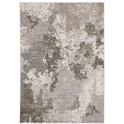 Nebulous Grey Ivory Modern & Contemporary Abstract Indoor Rug