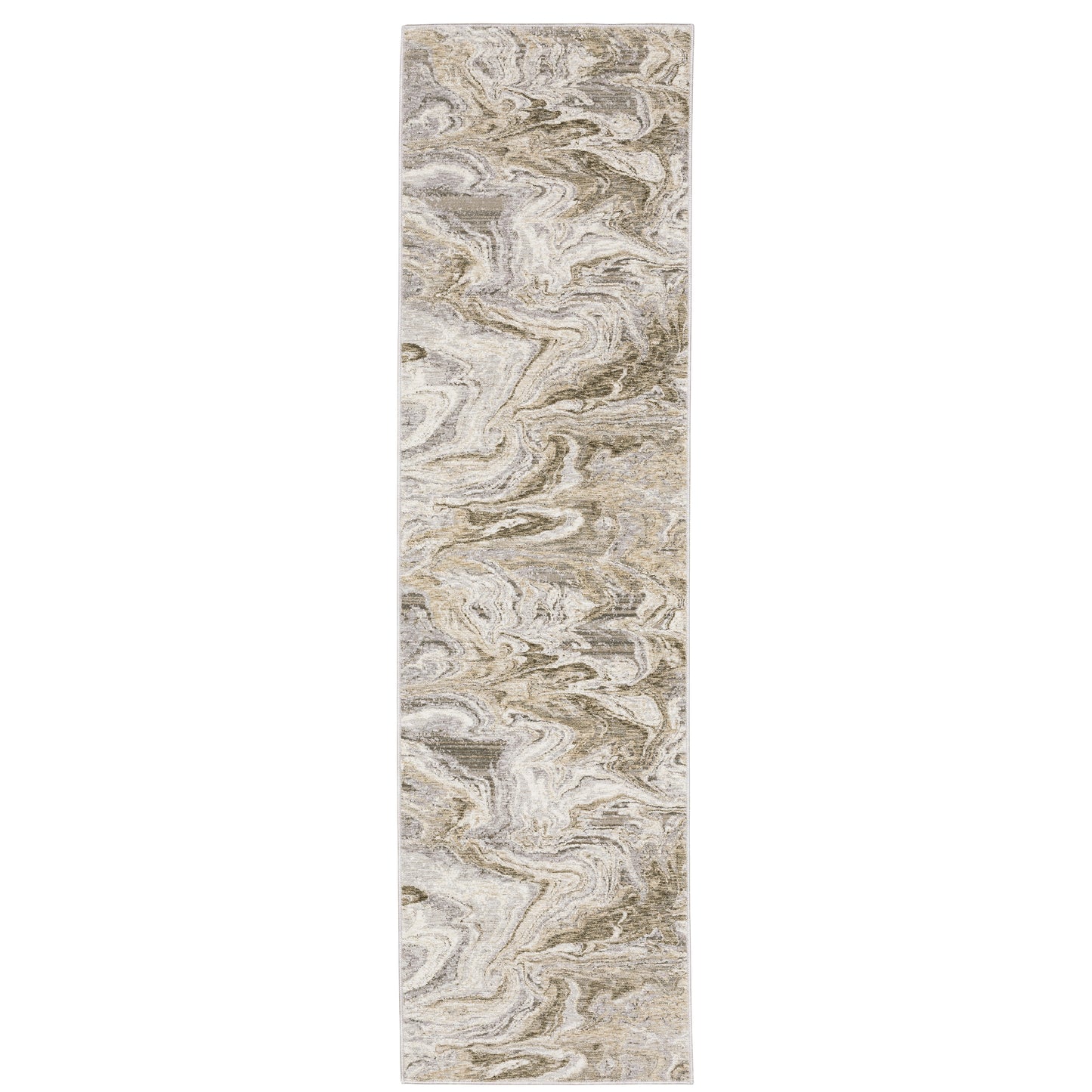 Nebulous Ivory Tan Modern & Contemporary Abstract Indoor Rug