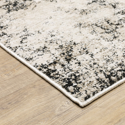 Nebulous Ivory Grey Modern & Contemporary Abstract Indoor Rug