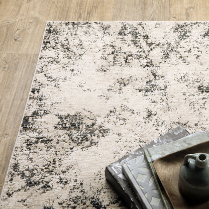 Nebulous Ivory Grey Modern & Contemporary Abstract Indoor Rug