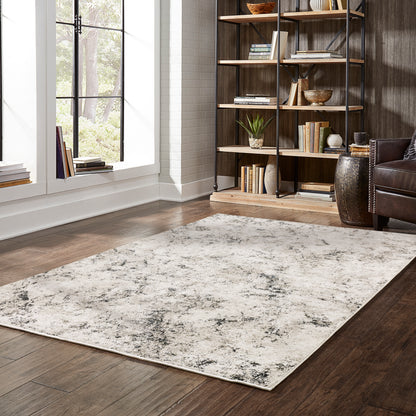 Nebulous Ivory Grey Modern & Contemporary Abstract Indoor Rug