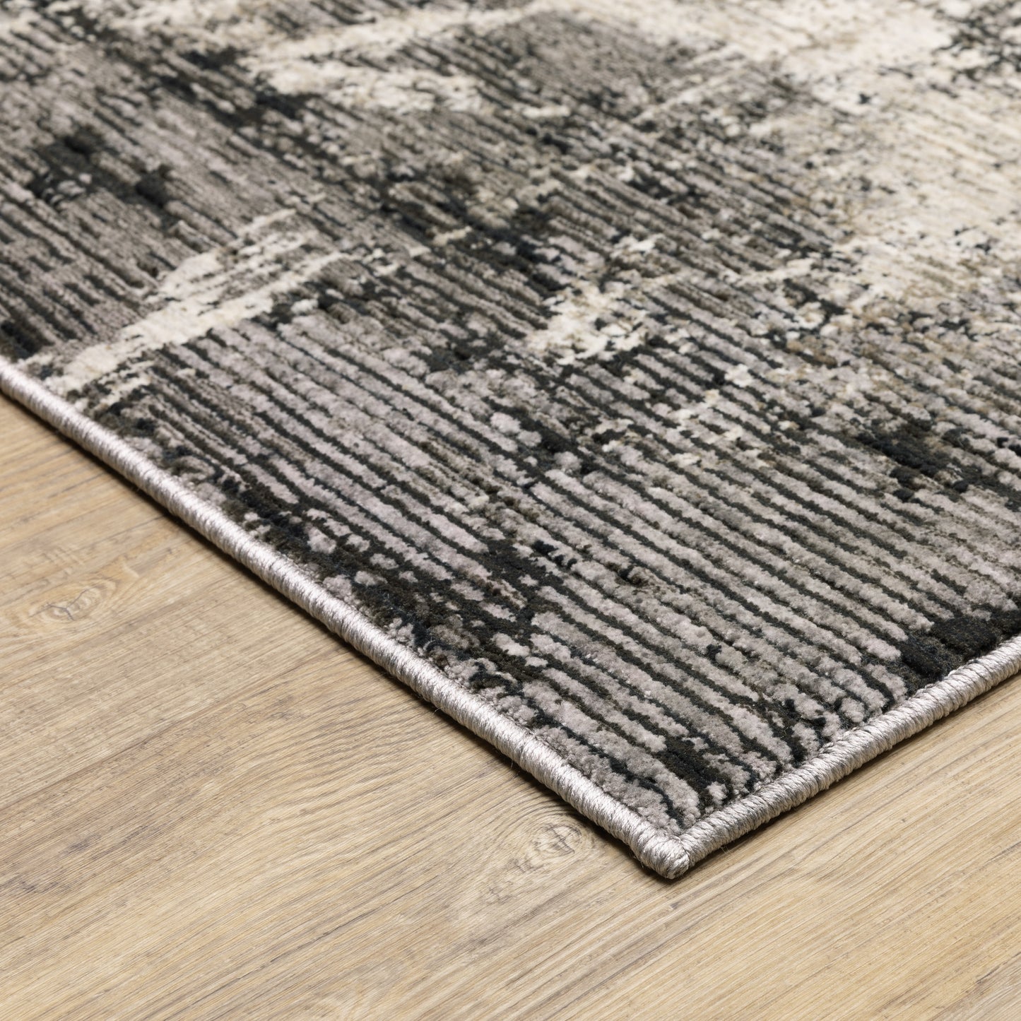 Nebulous Grey Ivory Modern & Contemporary Abstract Indoor Rug