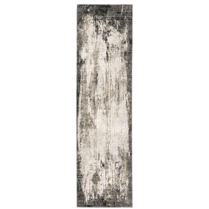 Nebulous Grey Ivory Modern & Contemporary Abstract Indoor Rug