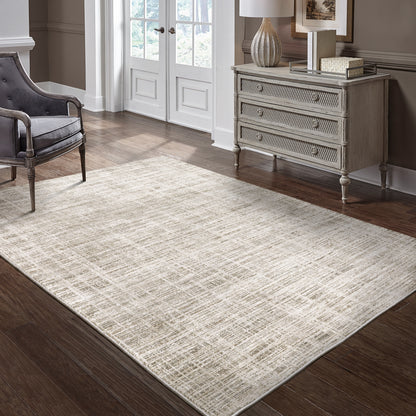 Nebulous Beige Ivory Modern & Contemporary Abstract Indoor Rug