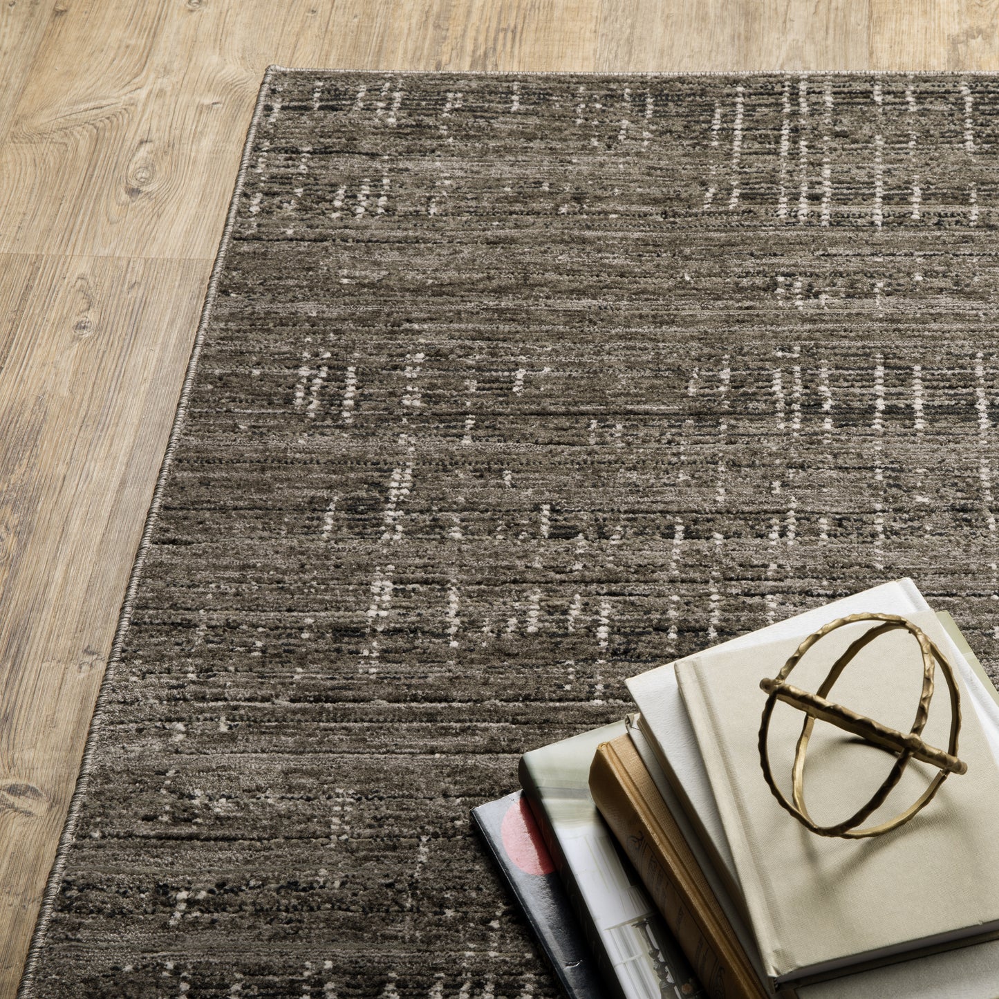 Nebulous Charcoal Grey Modern & Contemporary Geometric Indoor Rug