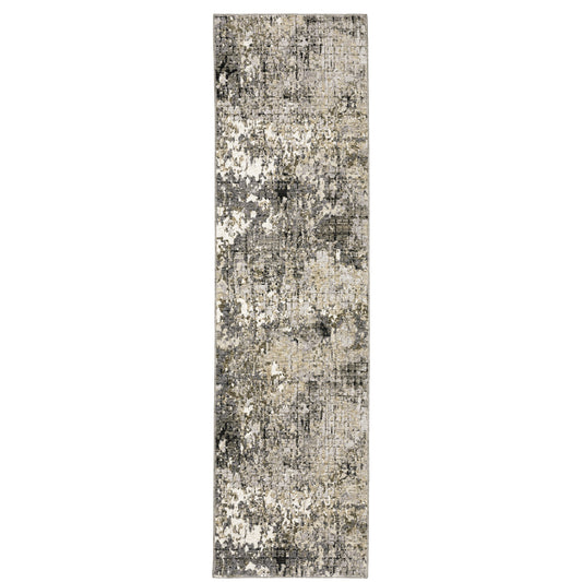 Nebulous Grey Ivory Modern & Contemporary Abstract Indoor Rug