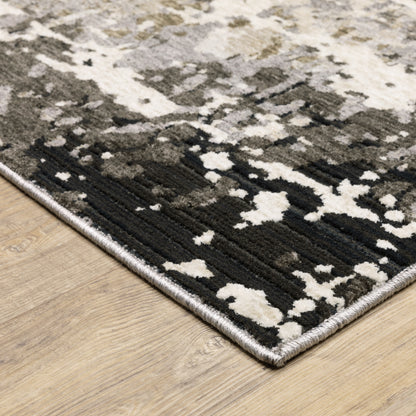 Nebulous Grey Ivory Modern & Contemporary Abstract Indoor Rug