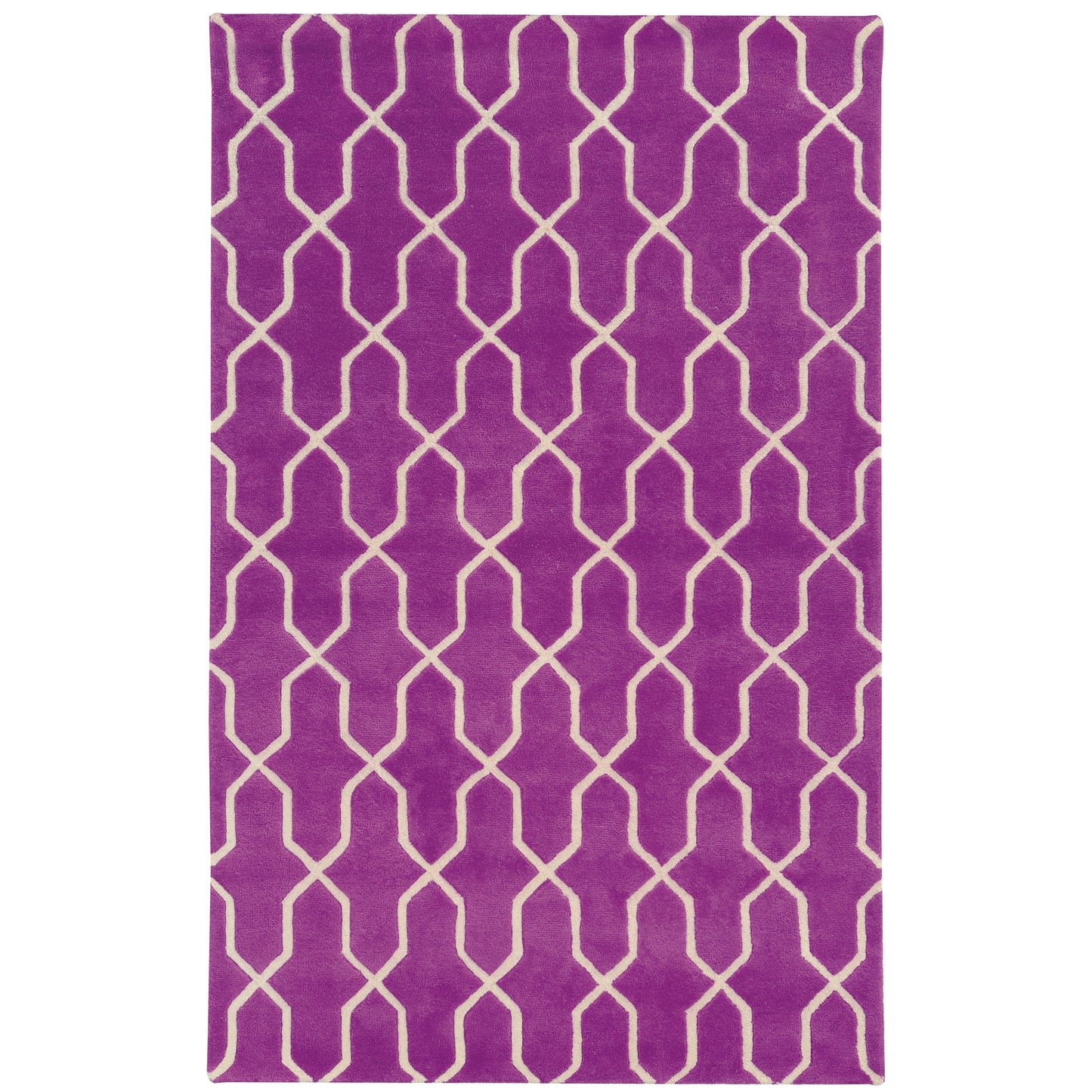 Optic Purple Ivory Transitional Geometric Indoor Rug