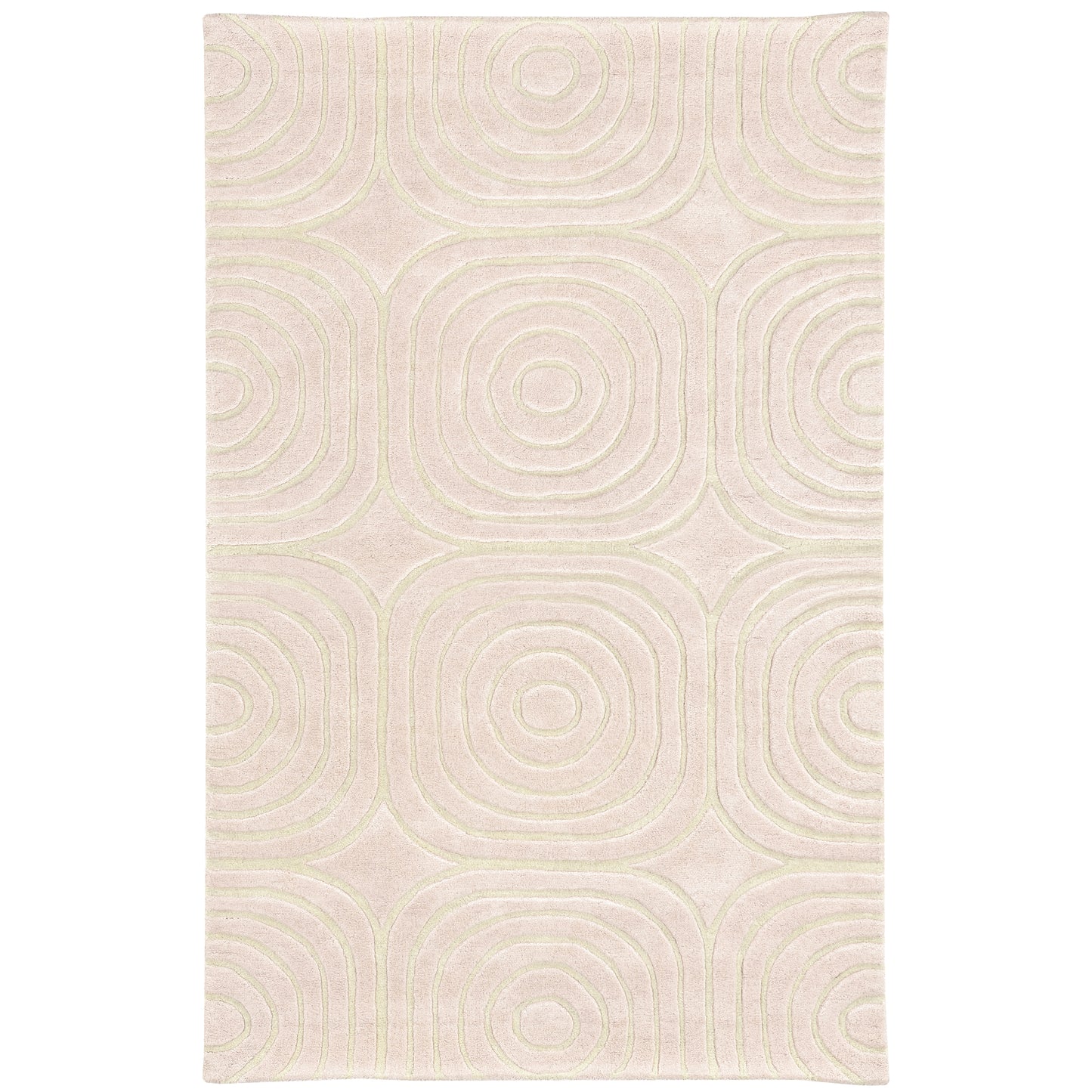 Optic Pink Ivory Transitional Geometric Indoor Rug