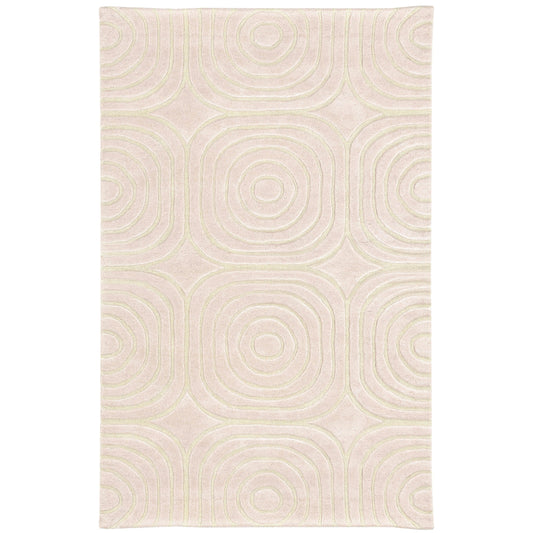 Optic Pink Ivory Transitional Geometric Indoor Rug