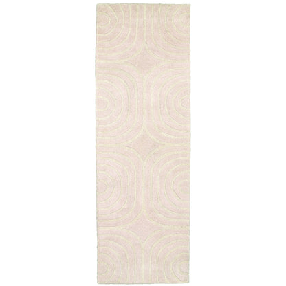 Optic Pink Ivory Transitional Geometric Indoor Rug