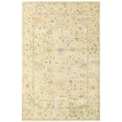 Palace Beige Grey Traditional Oriental Indoor Rug