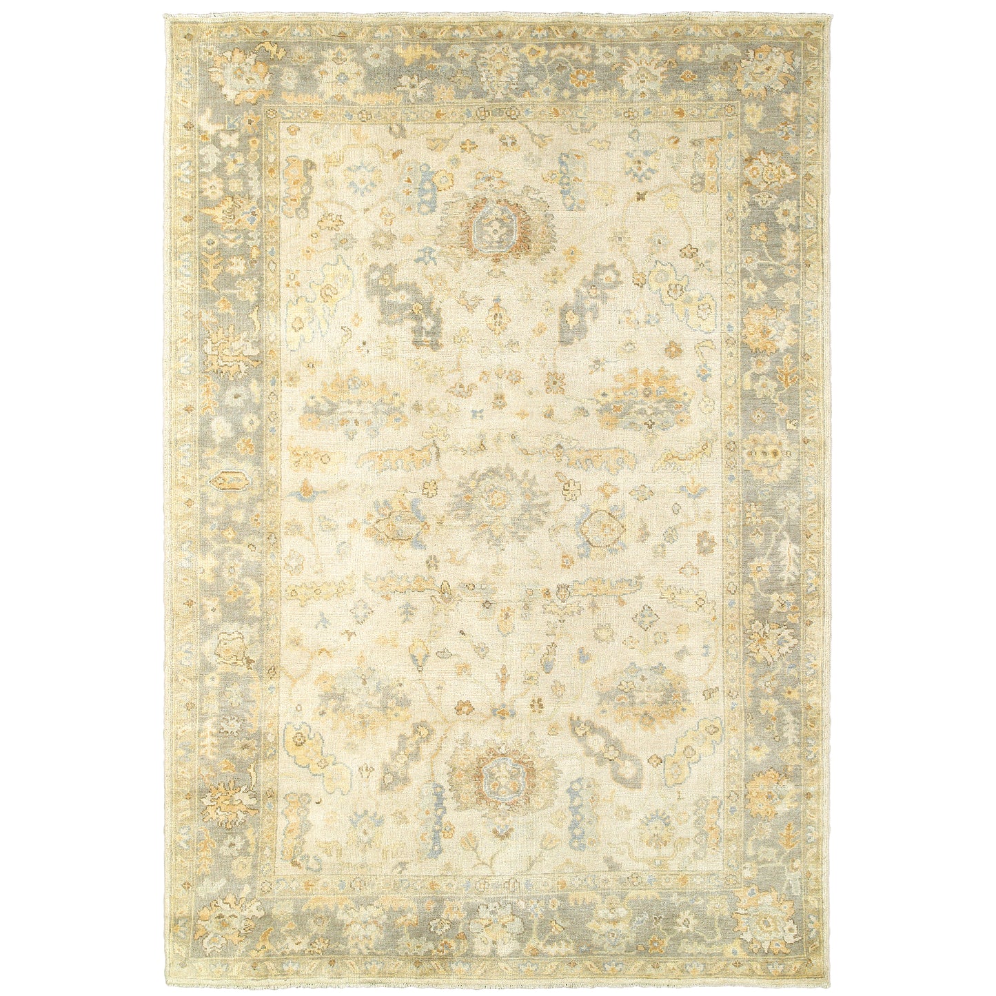 Palace Beige Grey Traditional Oriental Indoor Rug