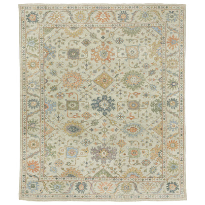 Palace Beige Green Traditional Oriental Indoor Rug