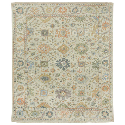 Palace Beige Green Traditional Oriental Indoor Rug