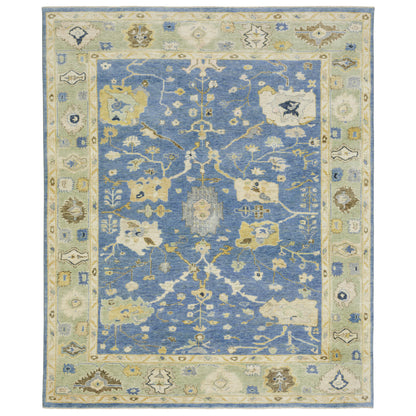 Palace Blue Green Traditional Oriental Indoor Rug