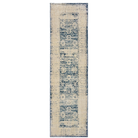 Pandora Ivory Blue Vintage Oriental Indoor Rug