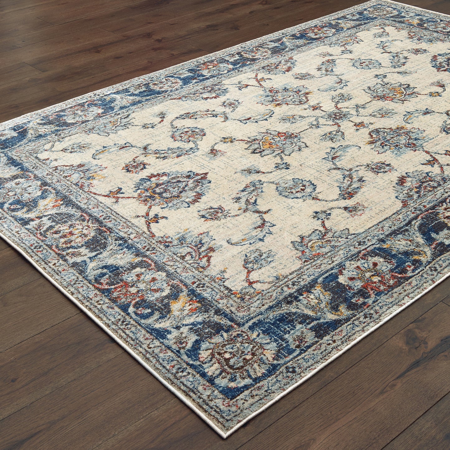 Pandora Ivory Blue Vintage Oriental Indoor Rug