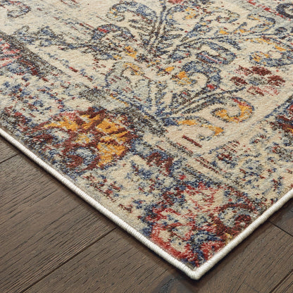 Pandora Beige Multi Traditional Oriental Indoor Rug