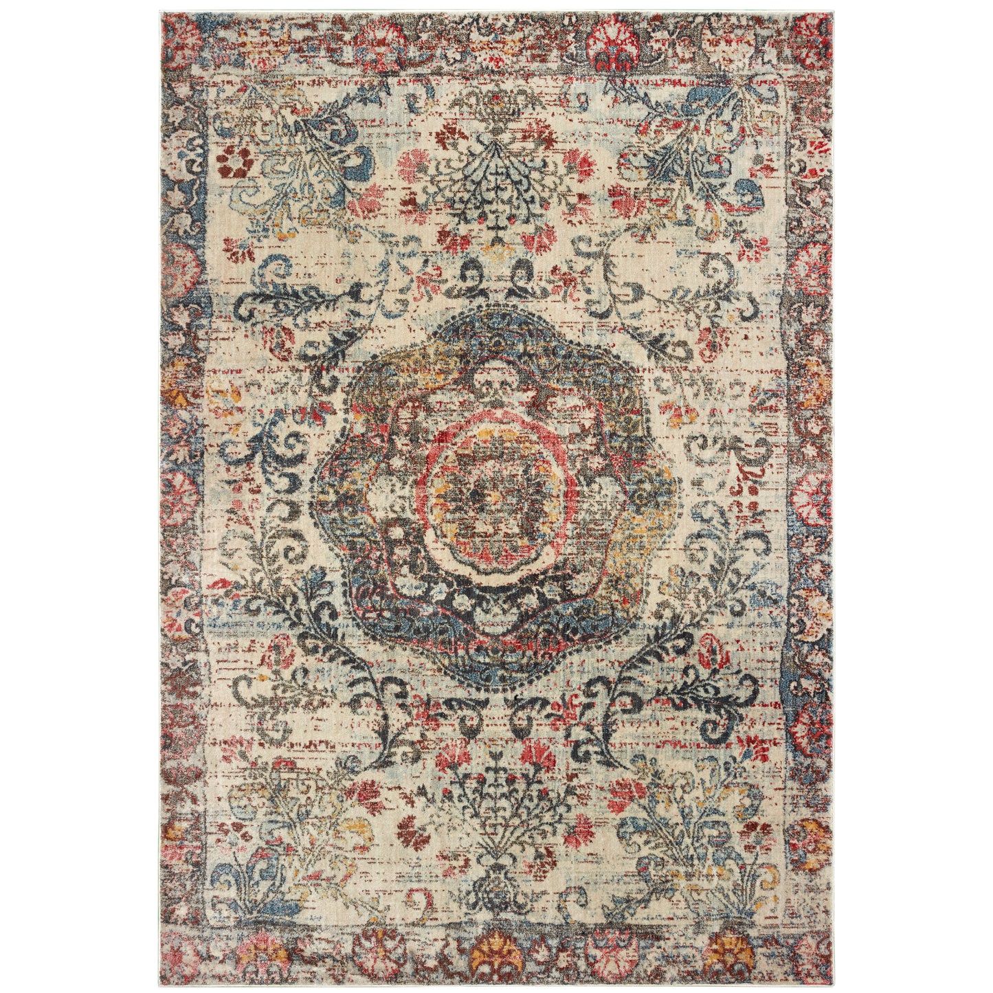 Pandora Beige Multi Traditional Oriental Indoor Rug