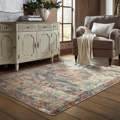 Pandora Beige Multi Traditional Oriental Indoor Rug