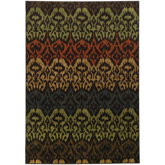 Parker Black Multi Casual Geometric Indoor Rug