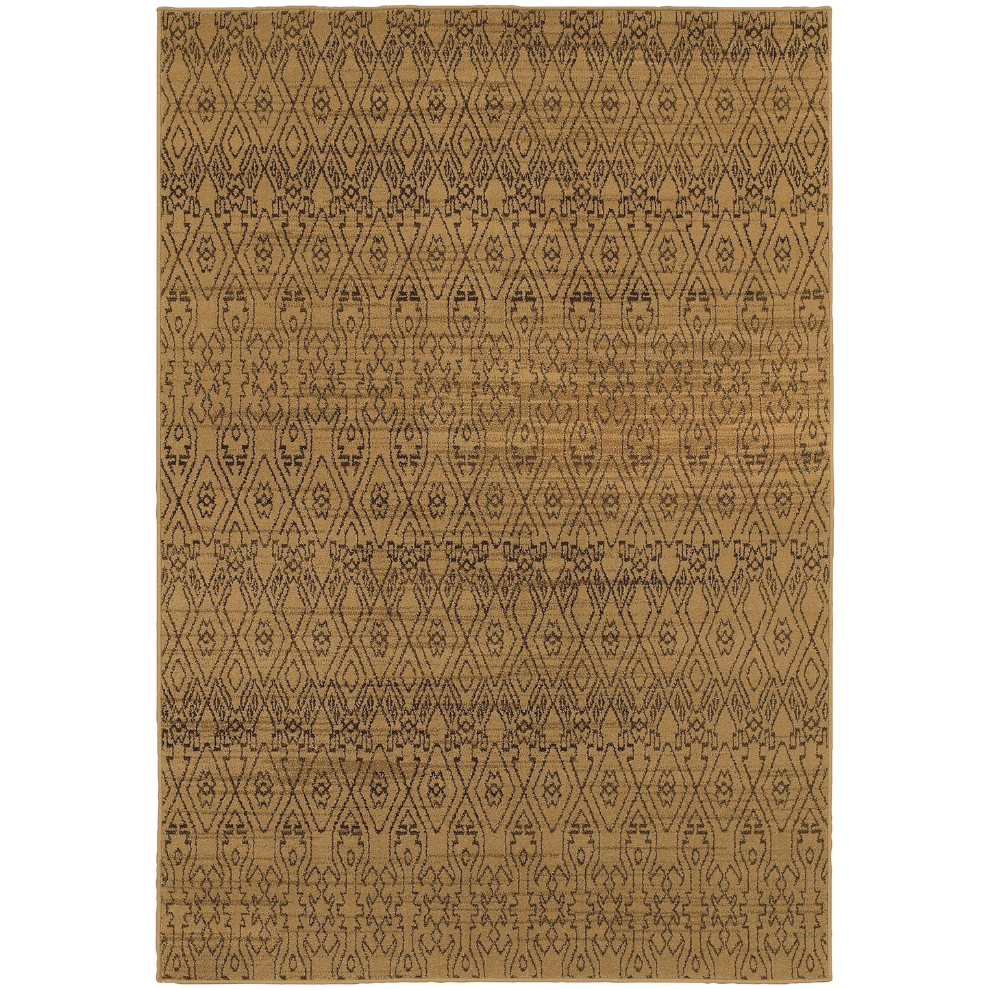 Parker Tan Brown Transitional Tribal Indoor Rug