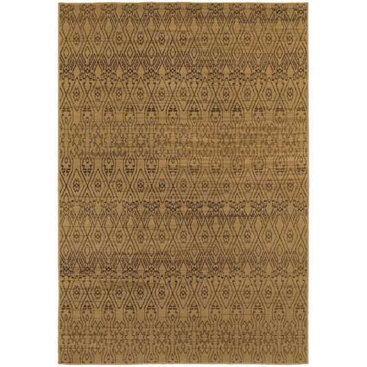 Parker Tan Brown Transitional Tribal Indoor Rug