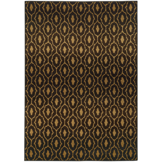 Parker Black Beige Casual Geometric Indoor Rug