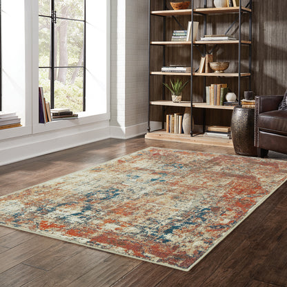 Pasha Beige Multi Modern & Contemporary Abstract Indoor Rug