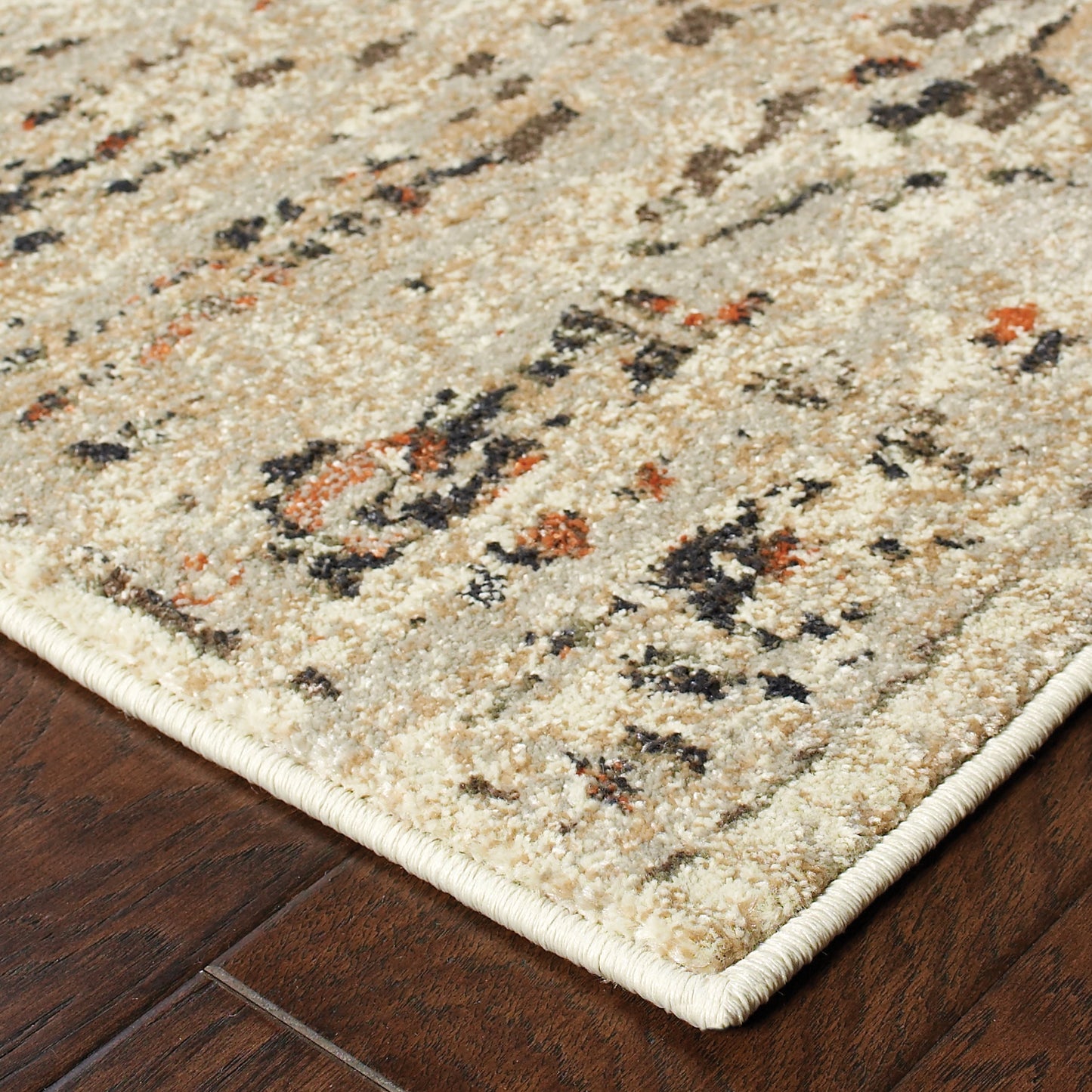 Pasha Ivory Brown Traditional Oriental Indoor Rug