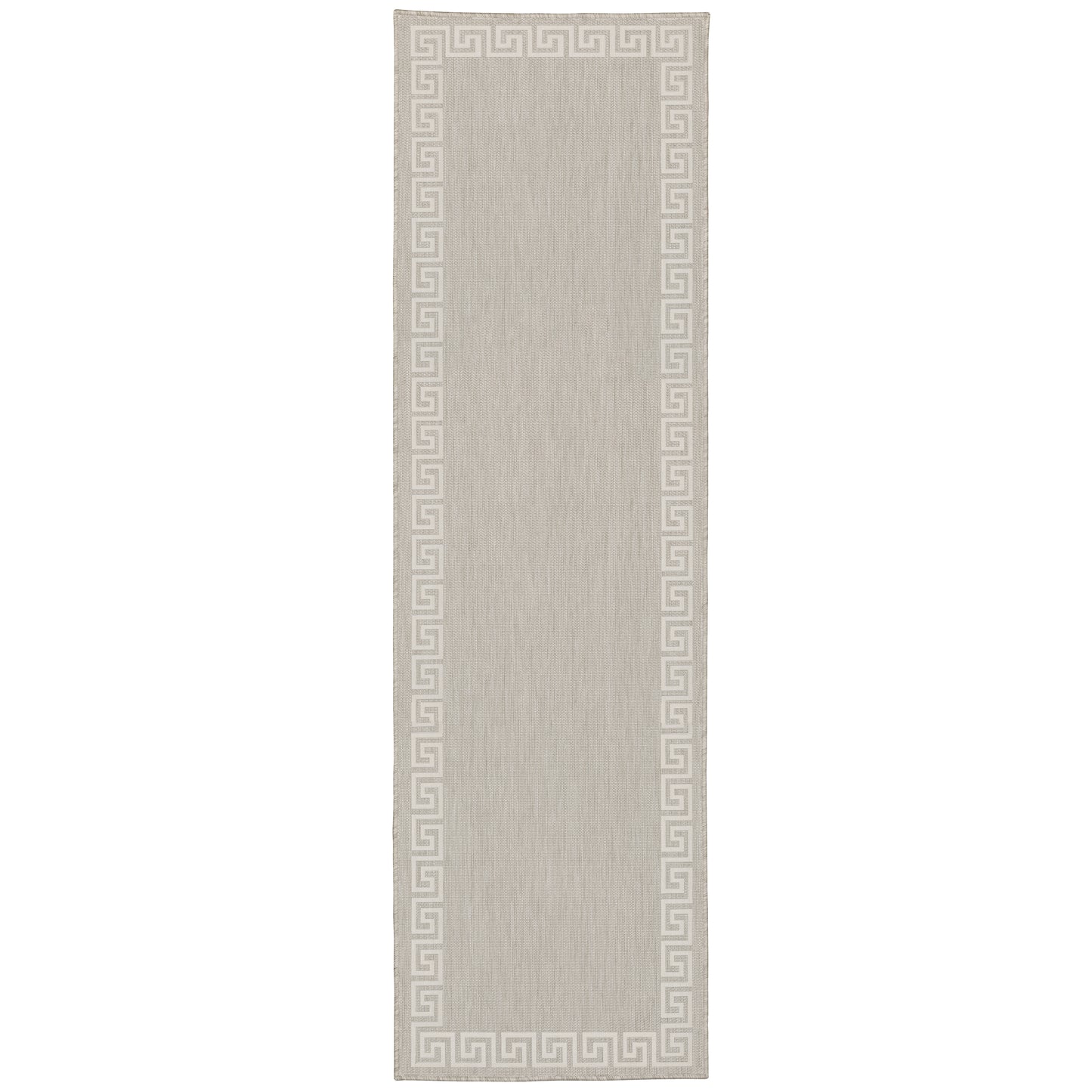 Portofino Grey Ivory Casual Border Indoor/Outdoor Rug