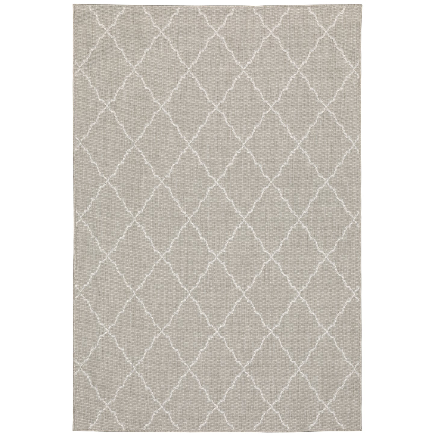 Portofino Grey Ivory Moroccan Geometric Indoor/Outdoor Rug