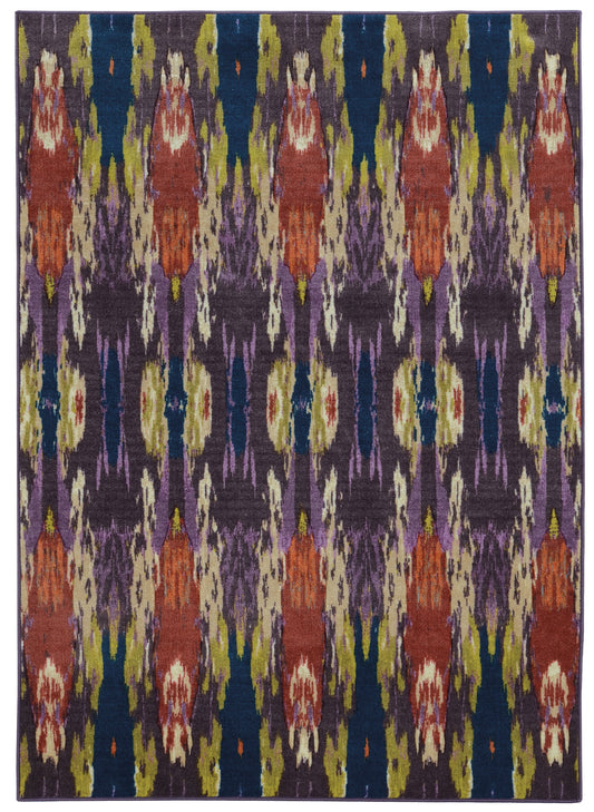 Prismatic Purple Blue Modern & Contemporary Abstract Indoor Rug