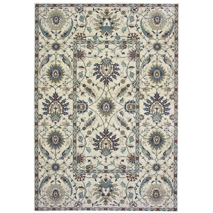 Raleigh Ivory Navy Traditional Oriental Indoor Rug