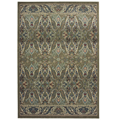 Raleigh Brown Ivory Traditional Floral Indoor Rug