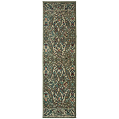 Raleigh Brown Ivory Traditional Floral Indoor Rug