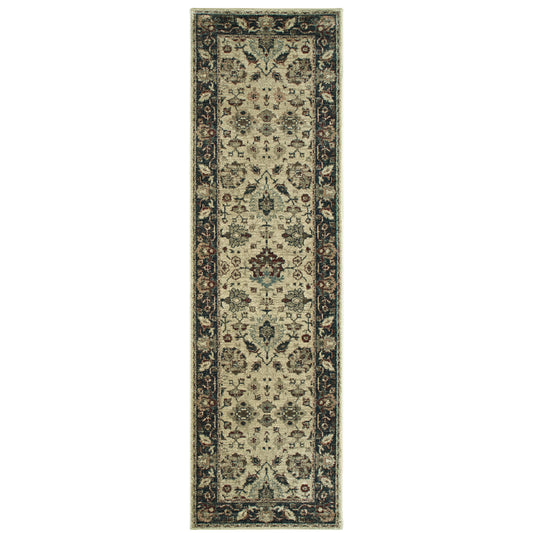 Raleigh Ivory Navy Traditional Oriental Indoor Rug