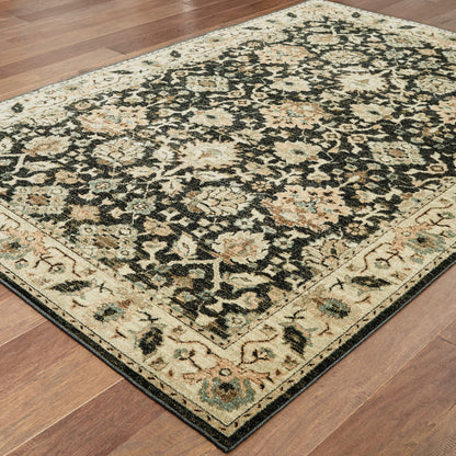 Raleigh Navy Ivory Traditional Oriental Indoor Rug