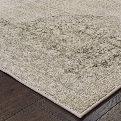 Raleigh Ivory Grey Bohemian Oriental Indoor Rug