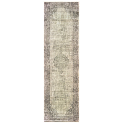 Raleigh Ivory Grey Bohemian Oriental Indoor Rug