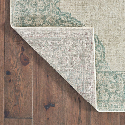 Raleigh Ivory Blue Bohemian Oriental Indoor Rug