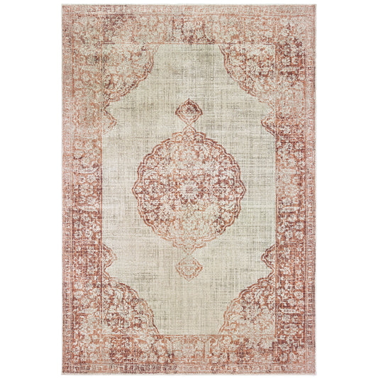 Raleigh Ivory Pink Bohemian Oriental Indoor Rug