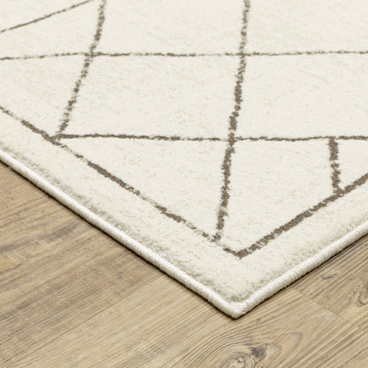 Raylan Ivory Taupe Modern & Contemporary Geometric Indoor Rug