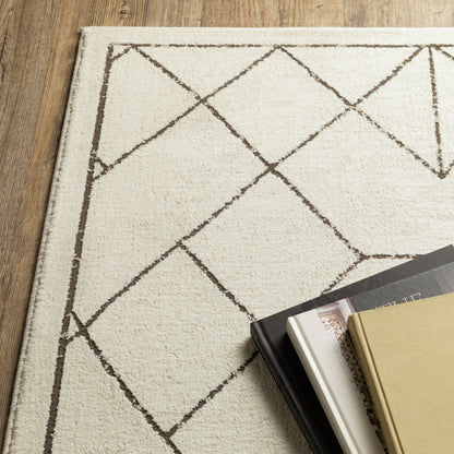 Raylan Ivory Taupe Modern & Contemporary Geometric Indoor Rug