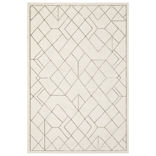 Raylan Ivory Taupe Modern & Contemporary Geometric Indoor Rug