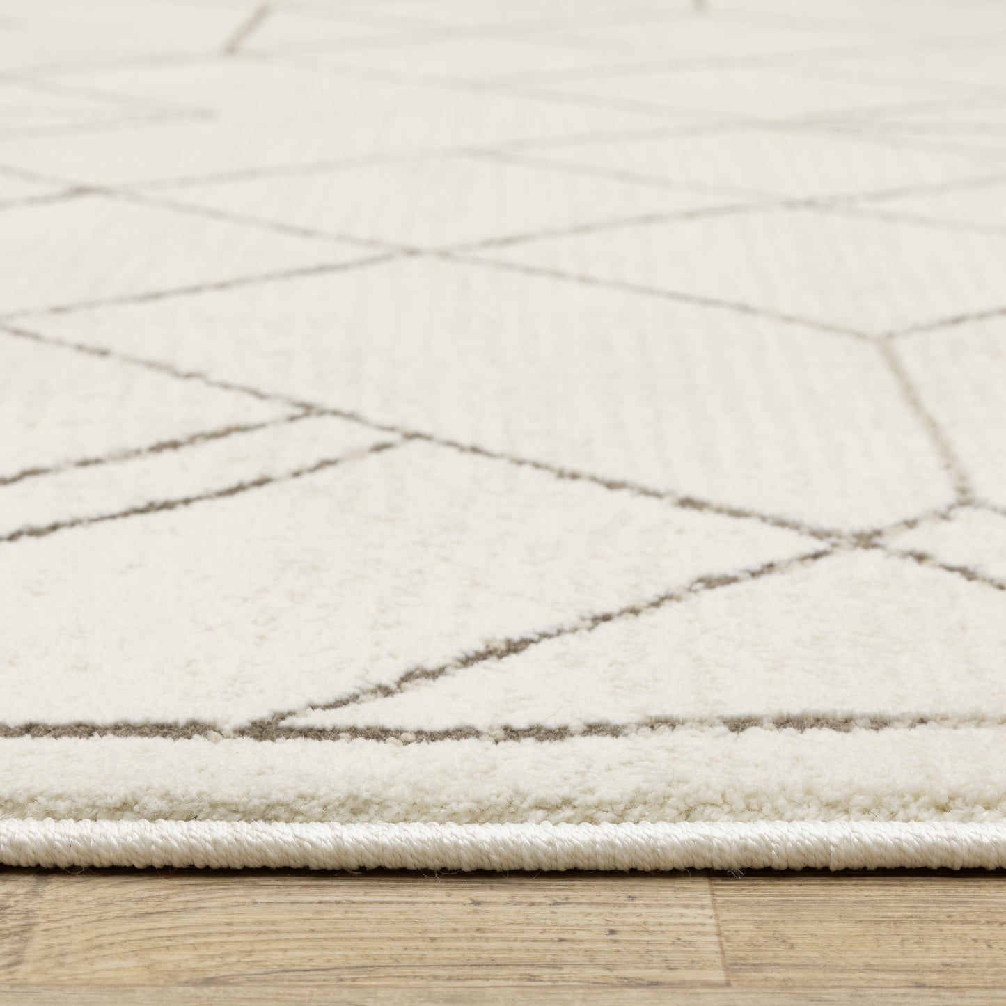 Raylan Ivory Taupe Modern & Contemporary Geometric Indoor Rug